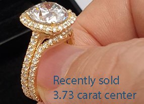 Clarity enhanced 3 carat in a halo bridal set-1